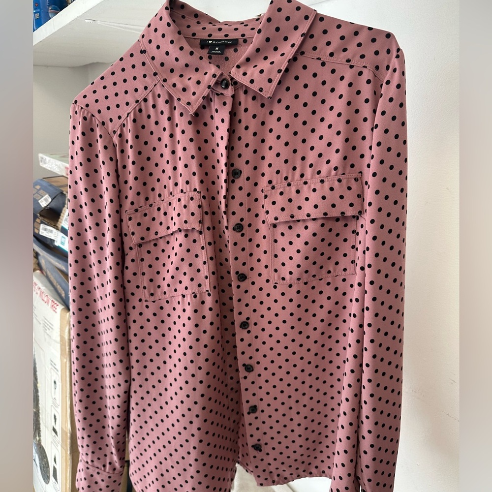 Polka dot women’s button down